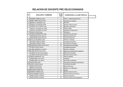 relacion de docente pre seleccionados