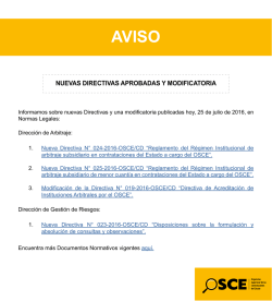 nuevas directivas aprobadas y modificatoria
