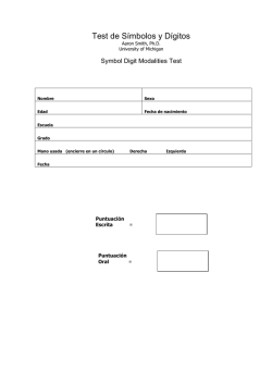 Test de S&iacute;mbolos y D&iacute;gitos