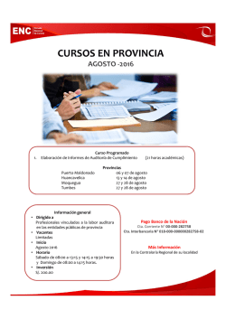 Cursos en Provincias - Contralor&iacute;a General de la Rep&uacute;blica