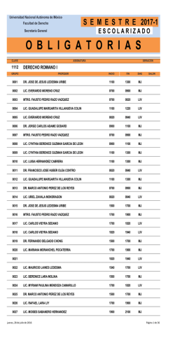 obligatorias - Facultad de Derecho