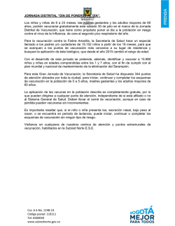 Vacunacion Julio 30 Jornada de Vacunacion 30