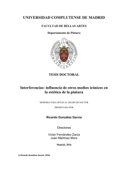 influencia de otros medios ic&oacute;nicos en la est&eacute;tica de la pintura