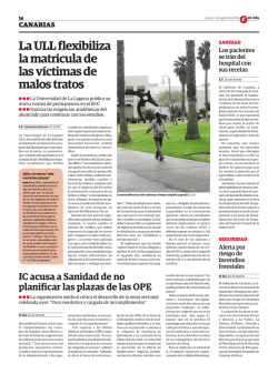 La ULL flexibiliza la matr&iacute;cula de las v&iacute;ctimas de malos tratos