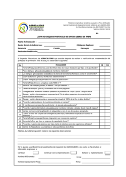 Lista de chequeo de protocolos