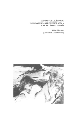 El soneto eleg&iacute;aco de Leandro Fern&aacute;ndez de Morat&iacute;n a Jos&eacute;