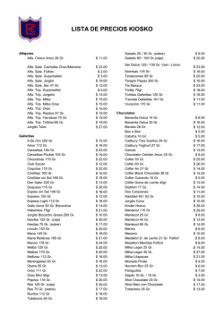 LISTA DE PRECIOS KIOSKO