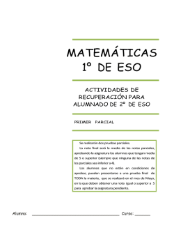 MATEM&Aacute;TICAS 1&ordm; DE ESO