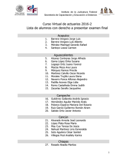 Curso Virtual de actuarios 2016-2 Lista de alumnos con derecho a