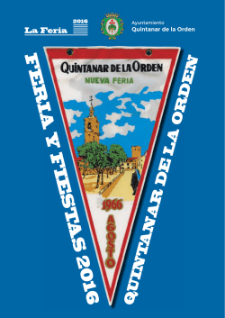 feria y fies t as 2016 - Ayuntamiento de Quintanar de la Orden