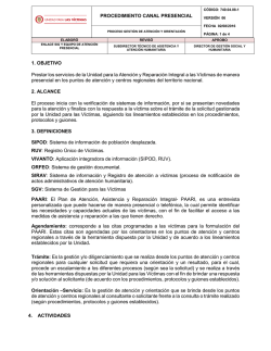 PROCEDIMIENTO CANAL PRESENCIAL 1. OBJETIVO Prestar los
