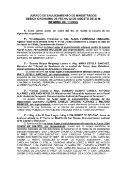 Resoluciones Tomadas en la Sesi&oacute;n Ordinaria del d&iacute;a martes 02 de