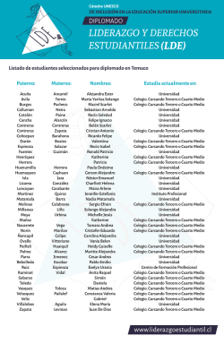 Seleccionados y seleccionadas sede Temuco