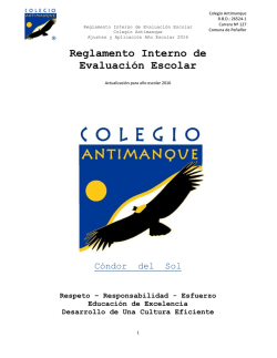 Evaluaci&oacute;n 2016 - Colegio Antimanque