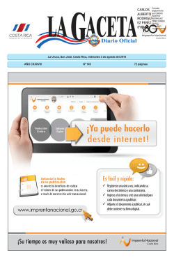 LA GACETA N&deg; 148 de la fecha 03 08 2016