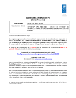 Solicitud de Cotizaci&oacute;n (RFQ)