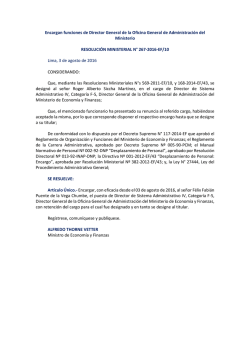 resoluci&oacute;n ministerial n&deg; 267-2016-ef/10