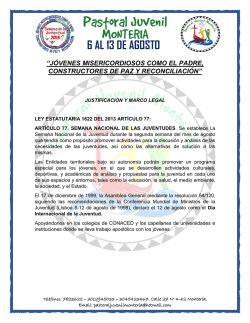 6 al 13 de agosto - Di&oacute;cesis De Monter&iacute;a