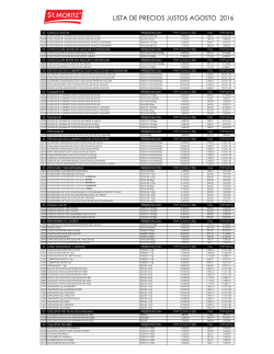 Listado de Precios - Chocolates St.Moritz