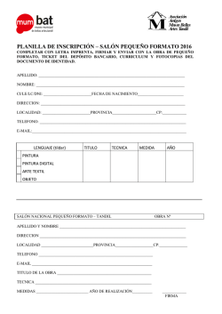 planilla de inscripci&oacute;n &ndash; sal&oacute;n peque&ntilde;o formato 2016