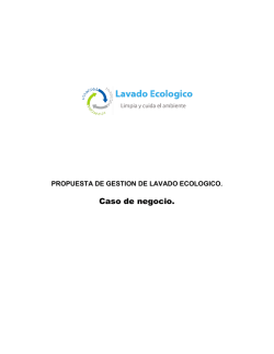 Brouchure 2016 - Lavado Ecologico