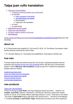 Talpa juan rulfo translation