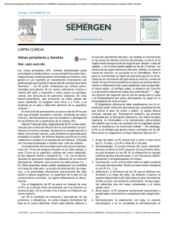 CARTAS CL&Iacute;NICAS Vainas peripilares y liendres