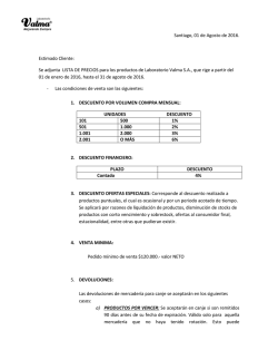 Condiciones Comerciales