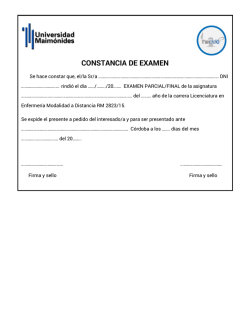 Certificado de examen