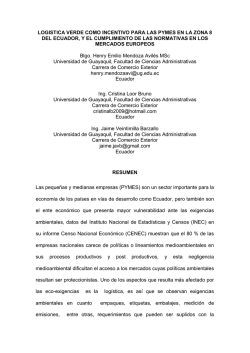 logistica verde como incentivo para las pymes en la zona 8 del