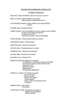 Biblioteca Circulante &ndash; Autores Nacionales
