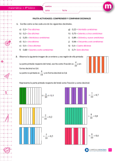 1 PAUTA ACTIVIDADES: COMPRENDER Y COMPARAR