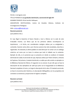 Los graduales dominicale y sanctorale del siglo XVI