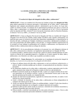 Creaci&oacute;n de la figura del abogado de n