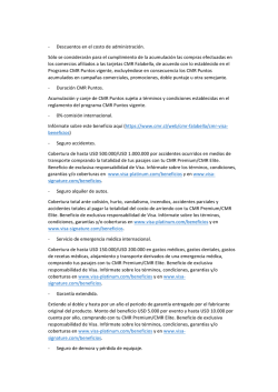 -‐ Descuentos en el costo de administraci&oacute;n. S&oacute;lo se considerar&aacute;n