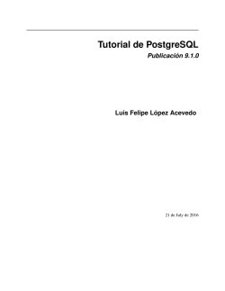 Tutorial de PostgreSQL