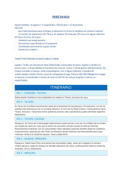 itinerario - Viajes TDH