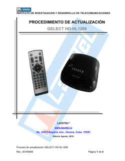 procedimiento de actualizaci&oacute;n gelect hd-hl1209