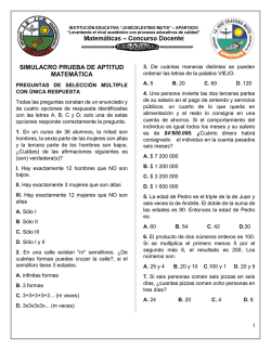 Prueba simulacro matematicas docentes