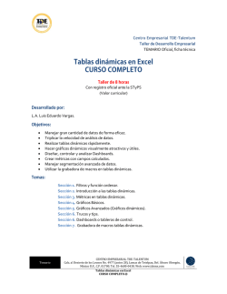 temario - Taller de Desarrollo Empresarial
