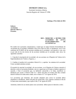 derecho a retiro por acuerdos junta extraordinaria