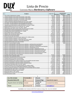 Lista de Precio Software y Hardware