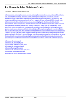 La Herencia John Grisham Gratis