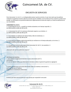 En coincomext SA de - Coincomext SA. de CV.