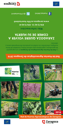 ZARAGOZA QUIERE VOLVER A COMER DE SU HUERTA