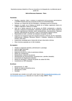 Jefe de Recursos Humano