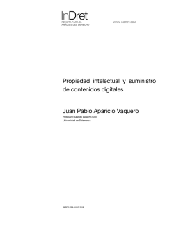 Propiedad intelectual y suministro de contenidos digitales