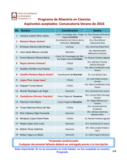 Programa de Maestr&iacute;a en Ciencias