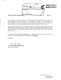 Oficio terminaci&oacute;n fibra &oacute;ptica