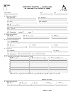 formulario unico fondos mal enterados isapre